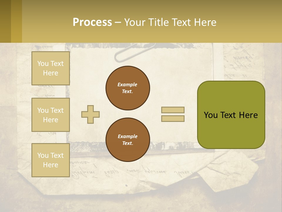 Write Tattered Page PowerPoint Template