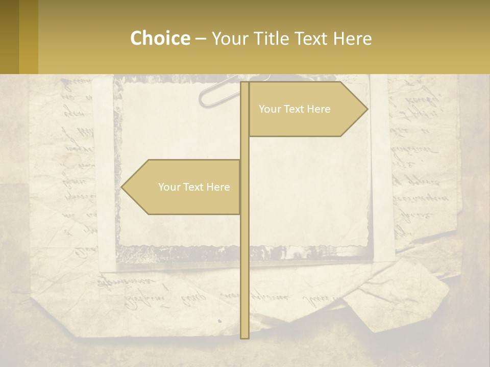 Write Tattered Page PowerPoint Template