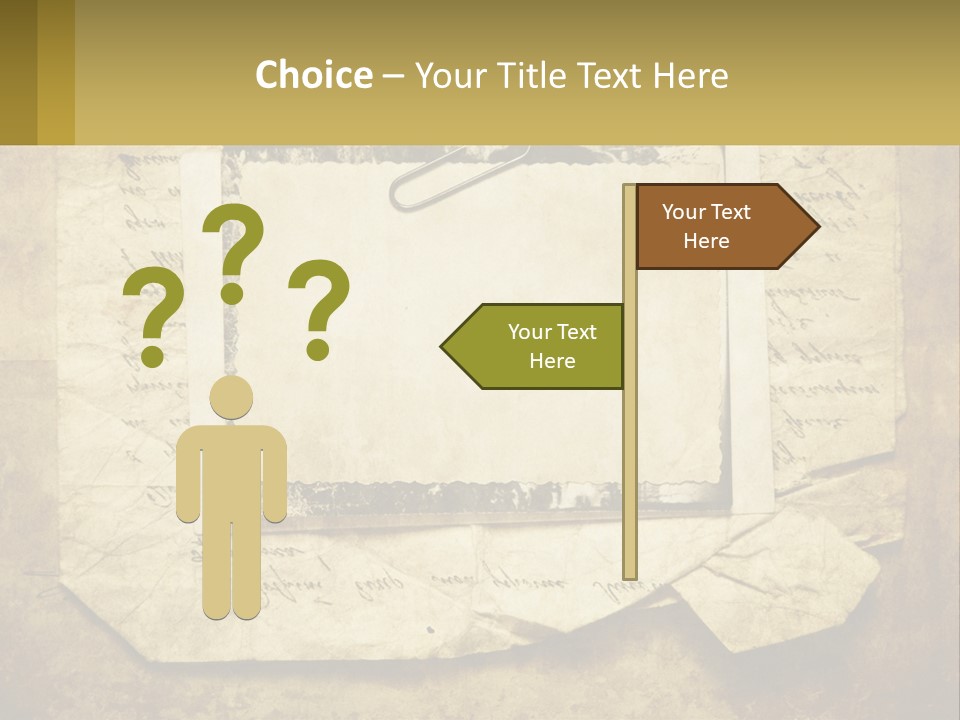 Write Tattered Page PowerPoint Template