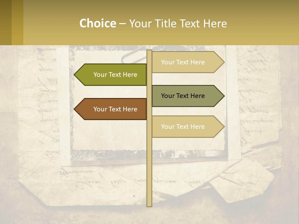 Write Tattered Page PowerPoint Template