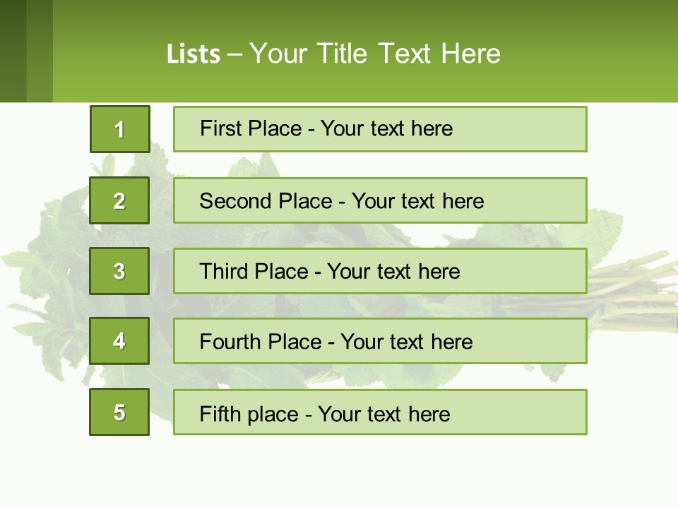 Aroma Recipe Mint PowerPoint Template