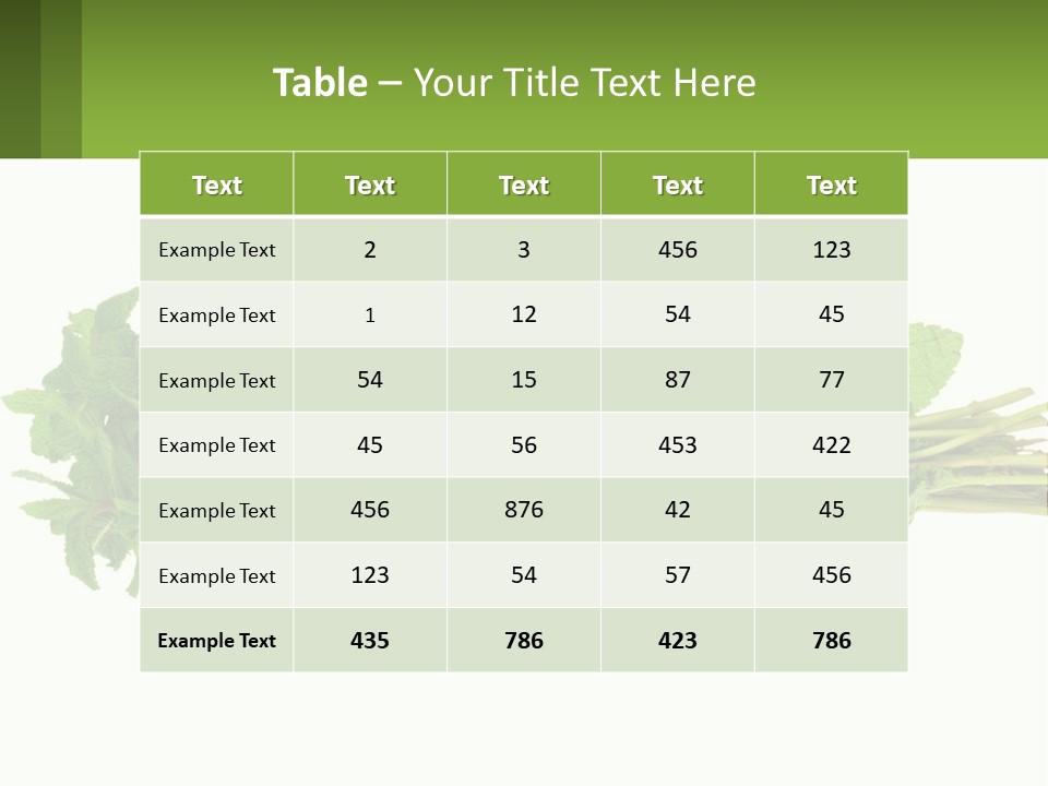Aroma Recipe Mint PowerPoint Template
