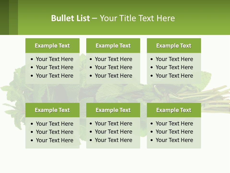 Aroma Recipe Mint PowerPoint Template
