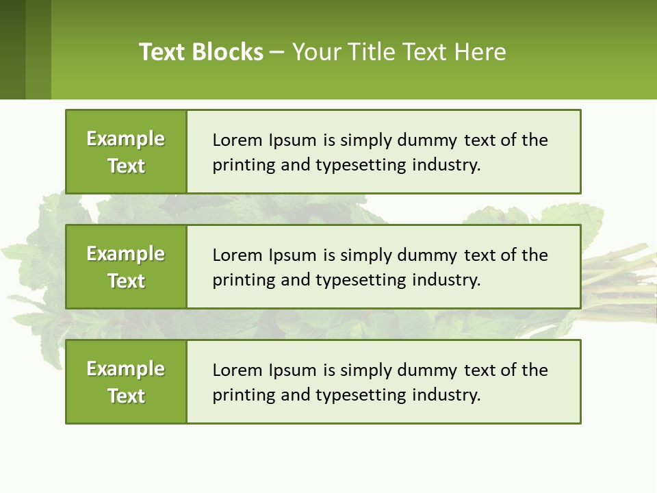Aroma Recipe Mint PowerPoint Template