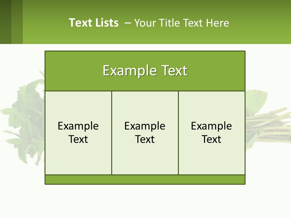 Aroma Recipe Mint PowerPoint Template
