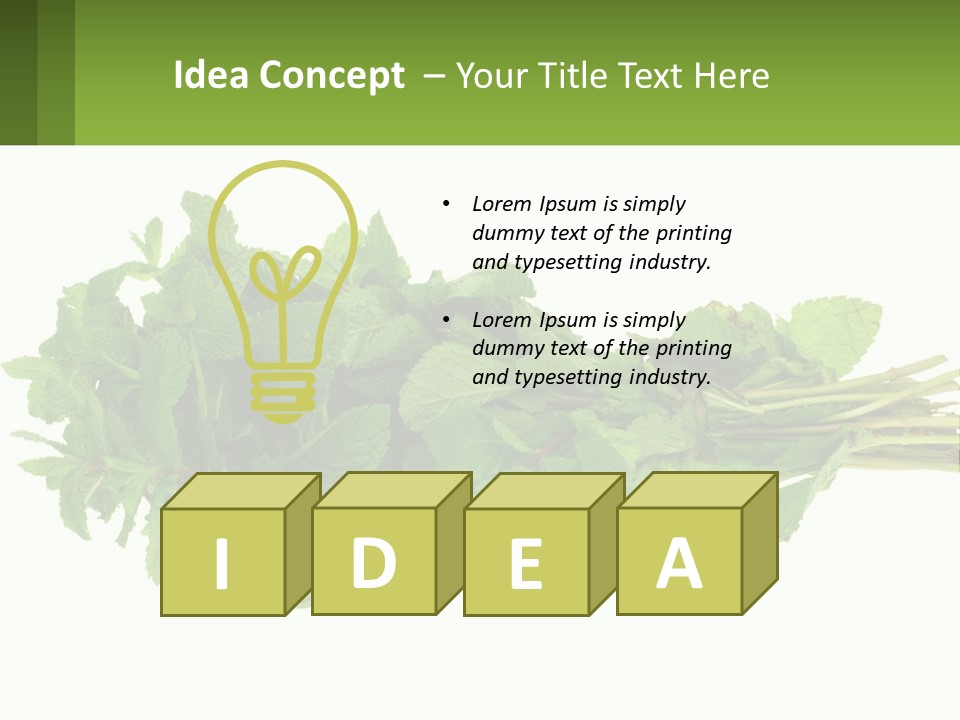 Aroma Recipe Mint PowerPoint Template