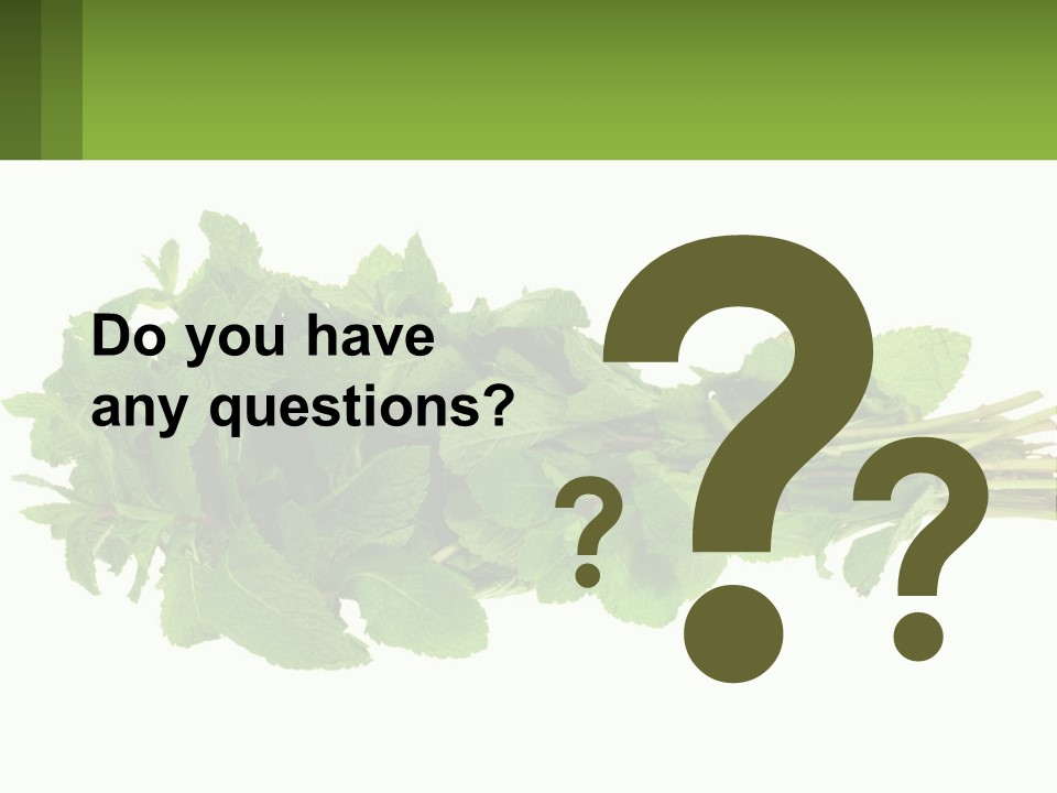 Aroma Recipe Mint PowerPoint Template