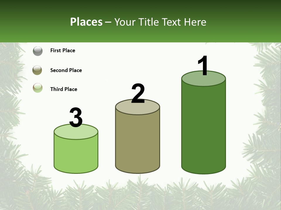 December Flora White PowerPoint Template