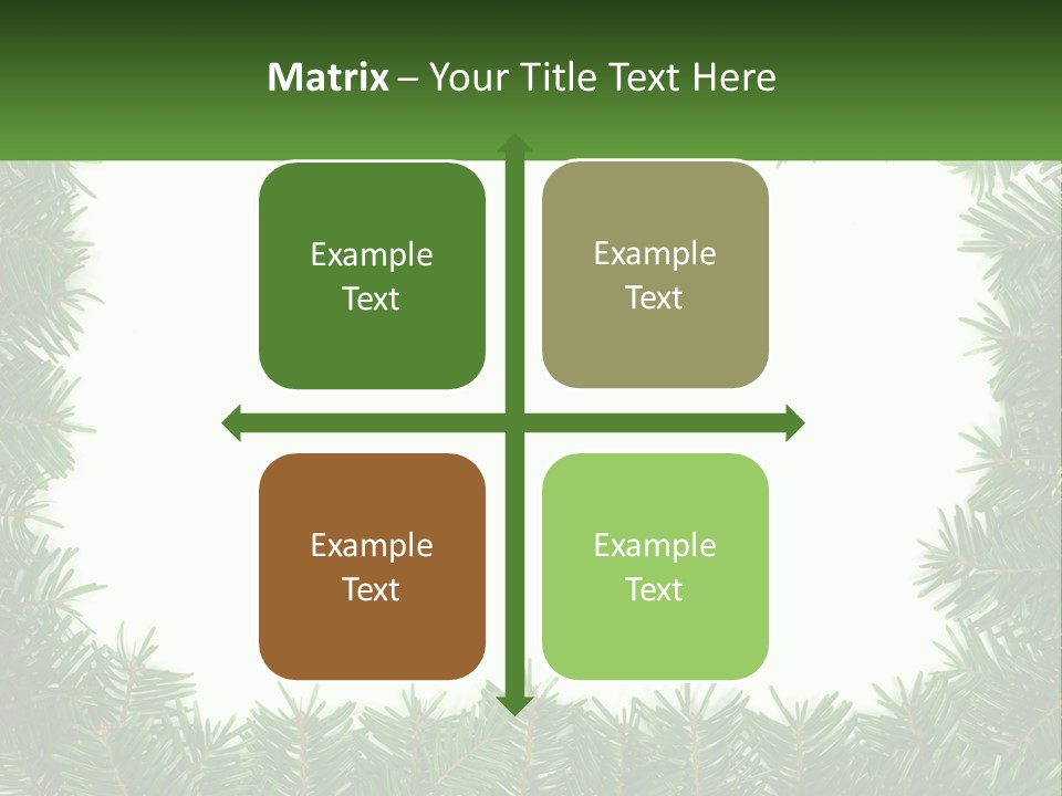 December Flora White PowerPoint Template