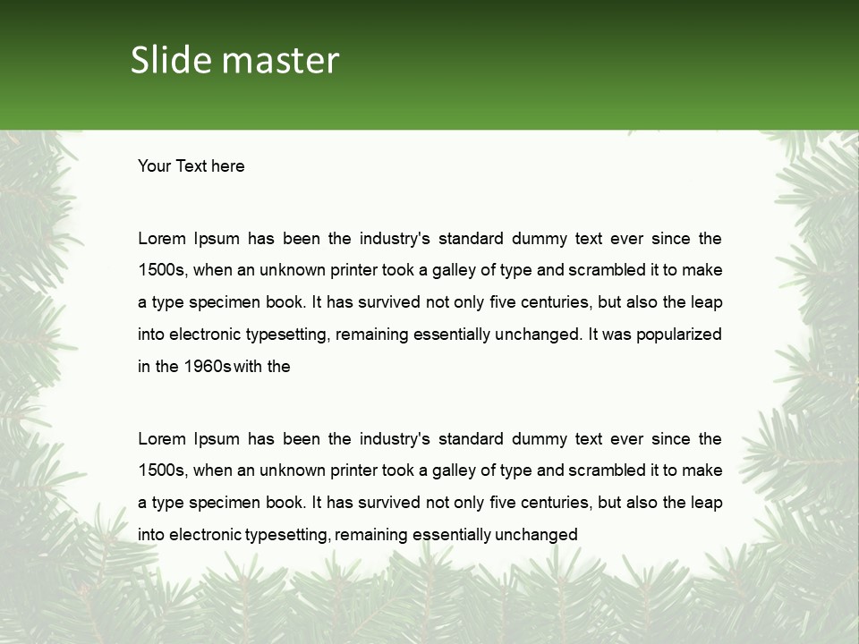 December Flora White PowerPoint Template