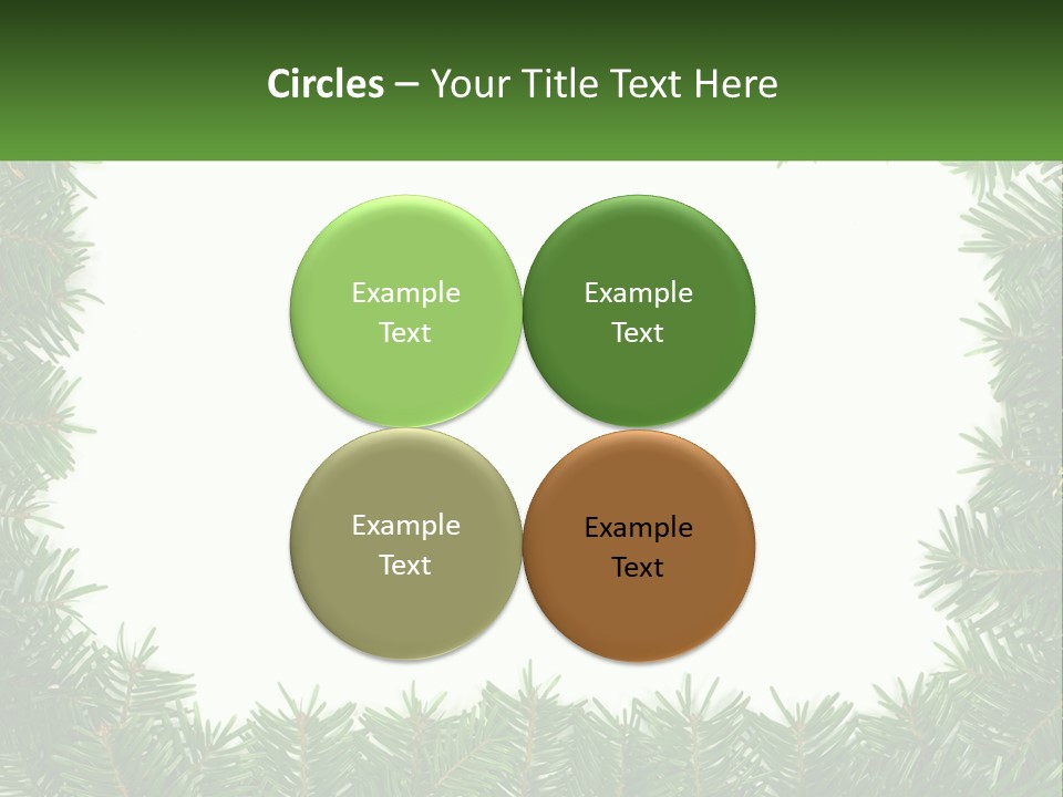 December Flora White PowerPoint Template