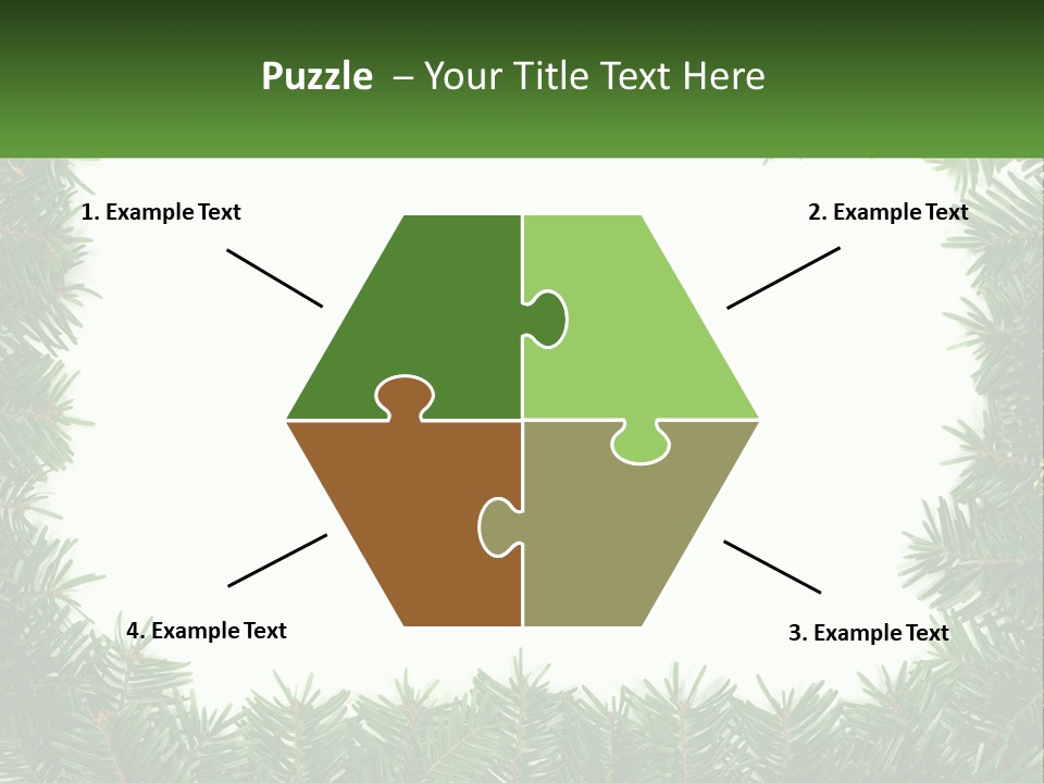 December Flora White PowerPoint Template