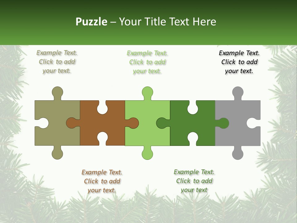 December Flora White PowerPoint Template