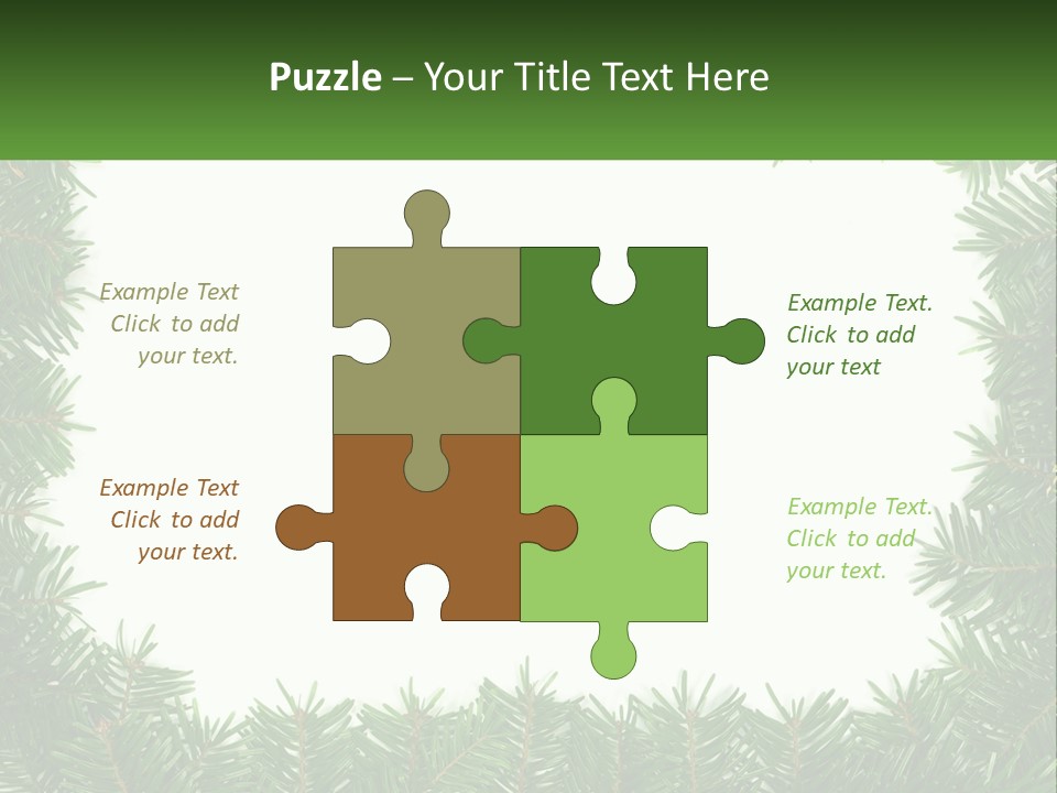 December Flora White PowerPoint Template