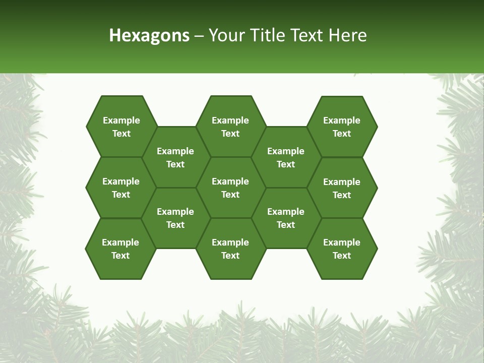 December Flora White PowerPoint Template