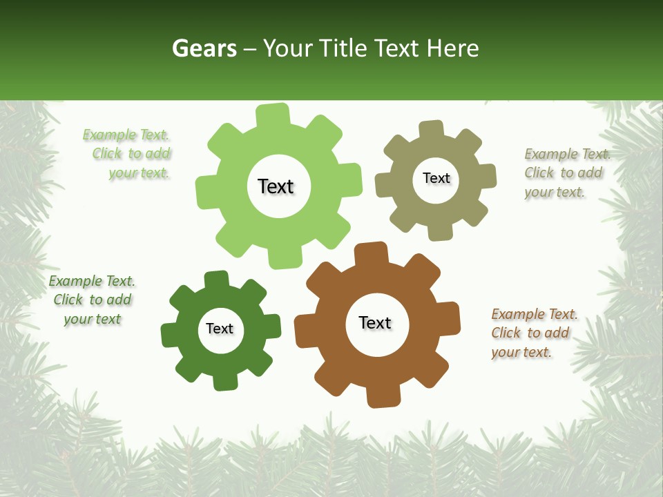 December Flora White PowerPoint Template