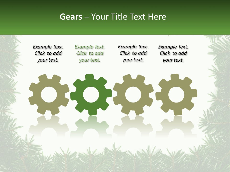 December Flora White PowerPoint Template