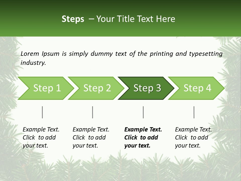 December Flora White PowerPoint Template