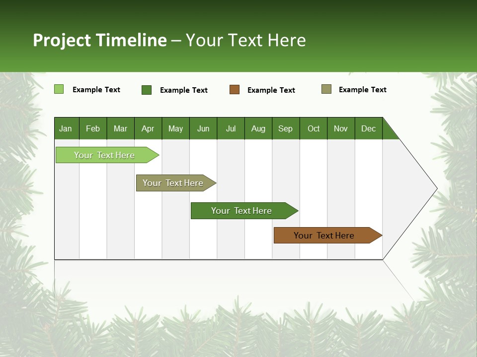 December Flora White PowerPoint Template