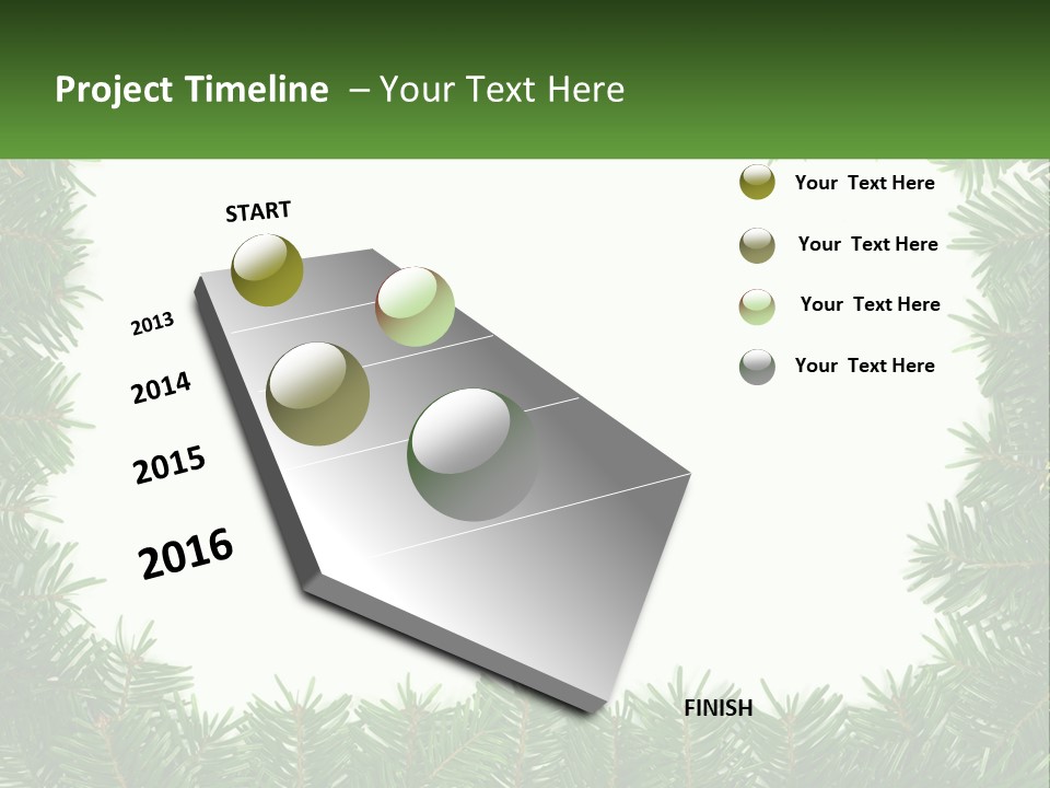 December Flora White PowerPoint Template