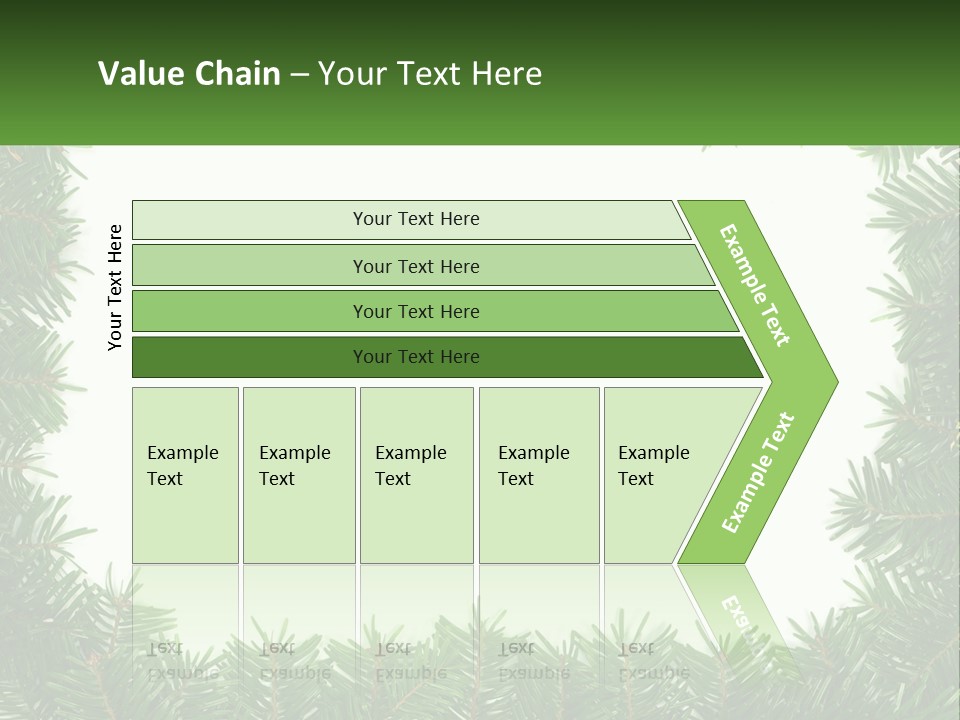 December Flora White PowerPoint Template