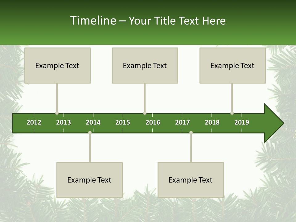 December Flora White PowerPoint Template