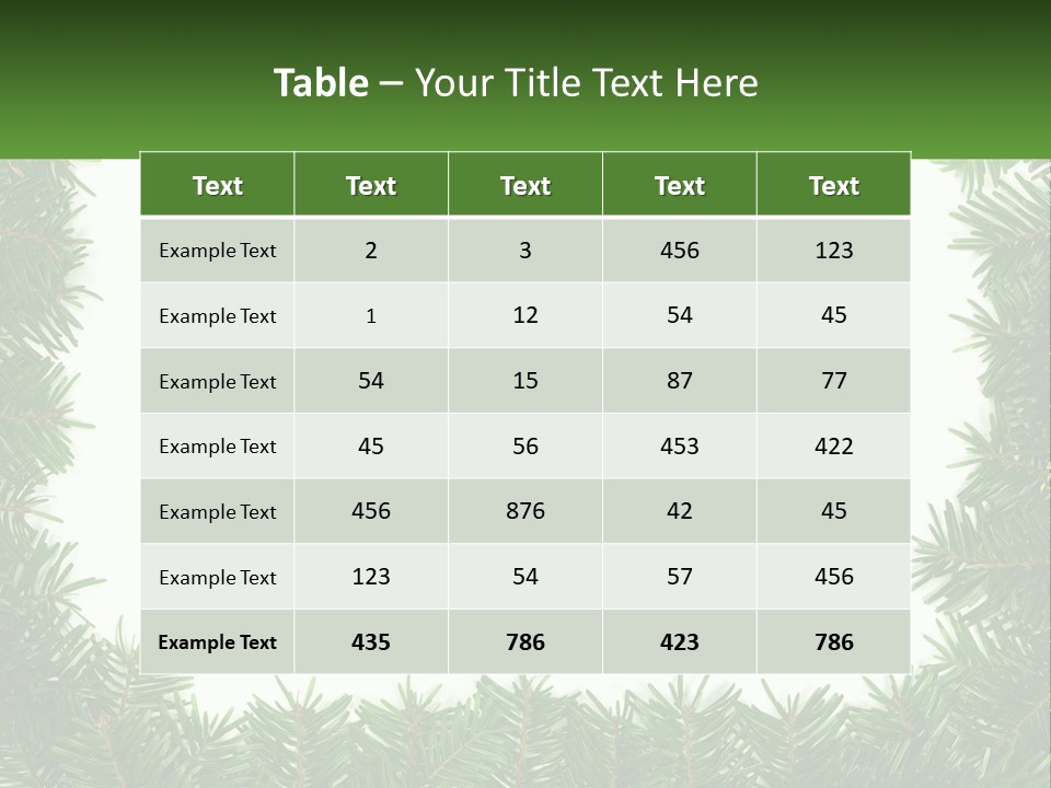December Flora White PowerPoint Template