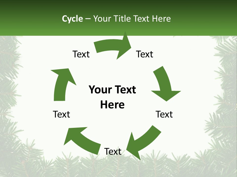 December Flora White PowerPoint Template
