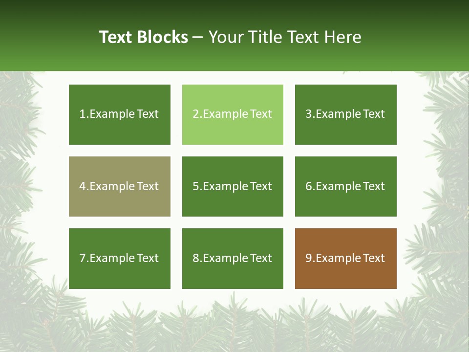 December Flora White PowerPoint Template