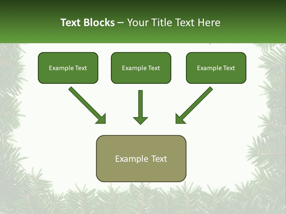 December Flora White PowerPoint Template