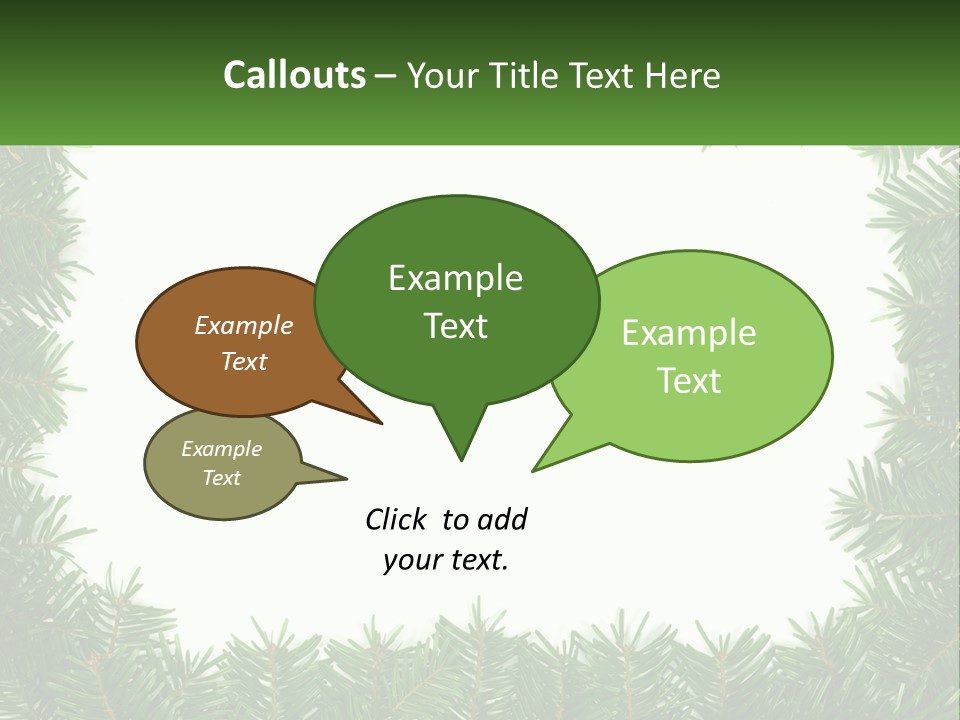 December Flora White PowerPoint Template