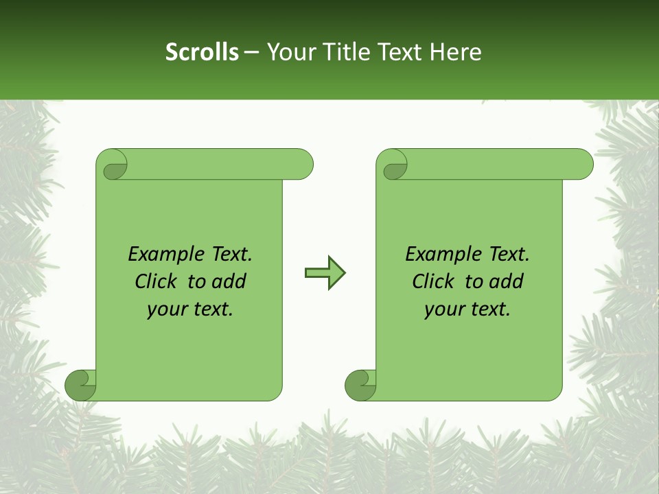 December Flora White PowerPoint Template