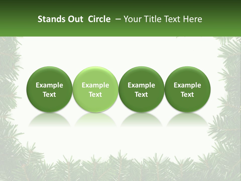 December Flora White PowerPoint Template