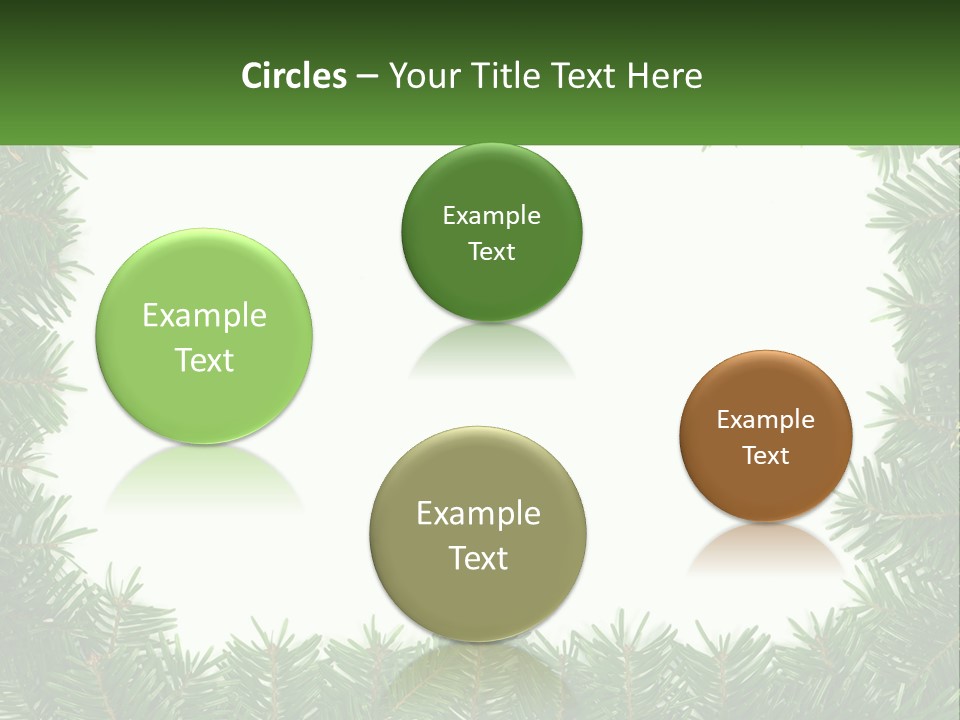 December Flora White PowerPoint Template