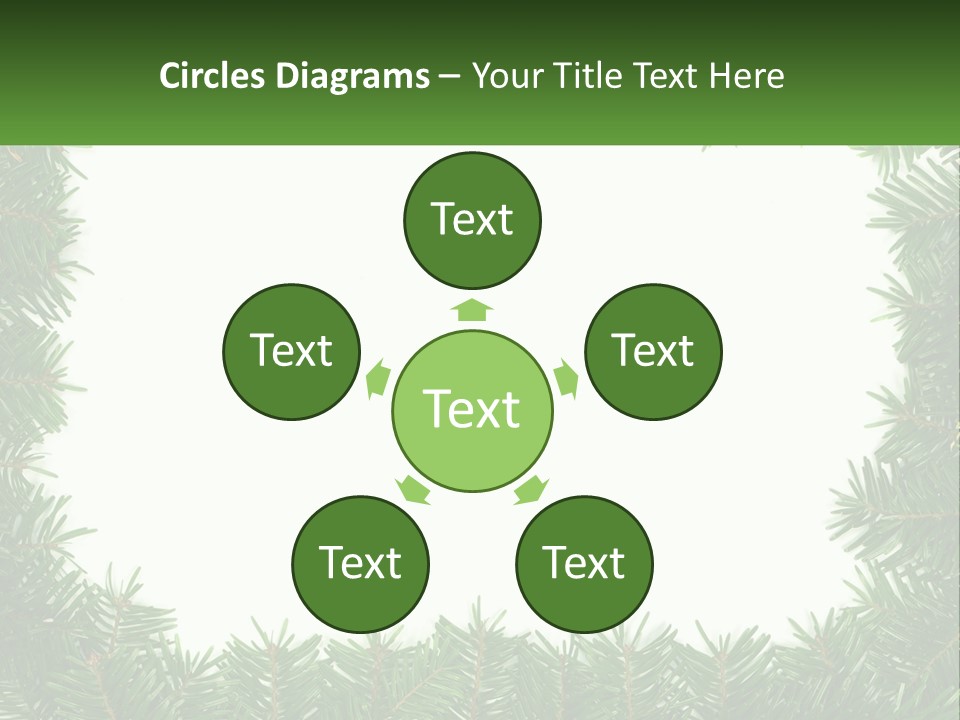 December Flora White PowerPoint Template