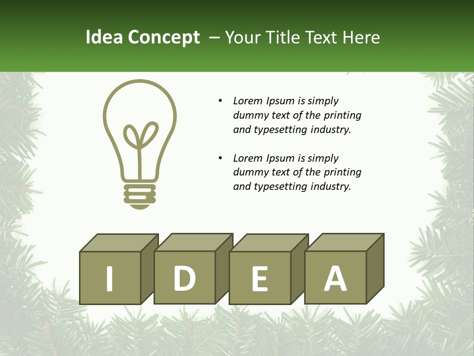 December Flora White PowerPoint Template