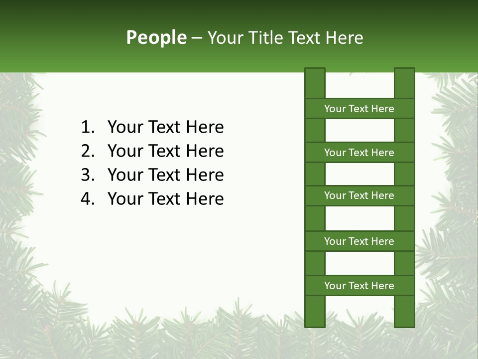 December Flora White PowerPoint Template