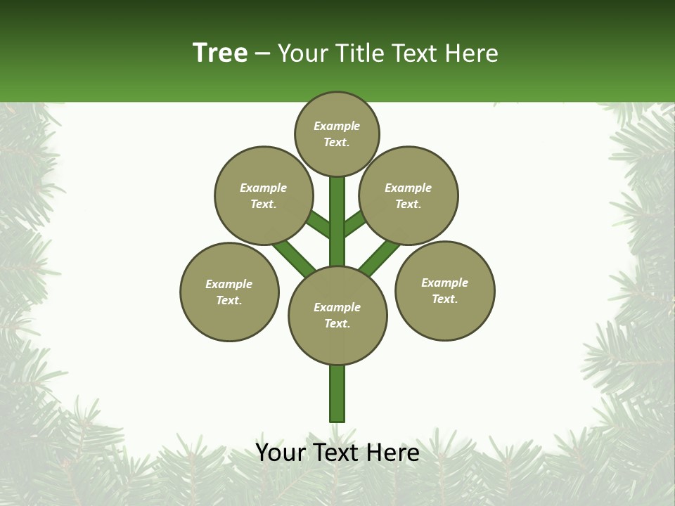 December Flora White PowerPoint Template