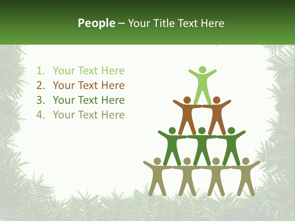 December Flora White PowerPoint Template