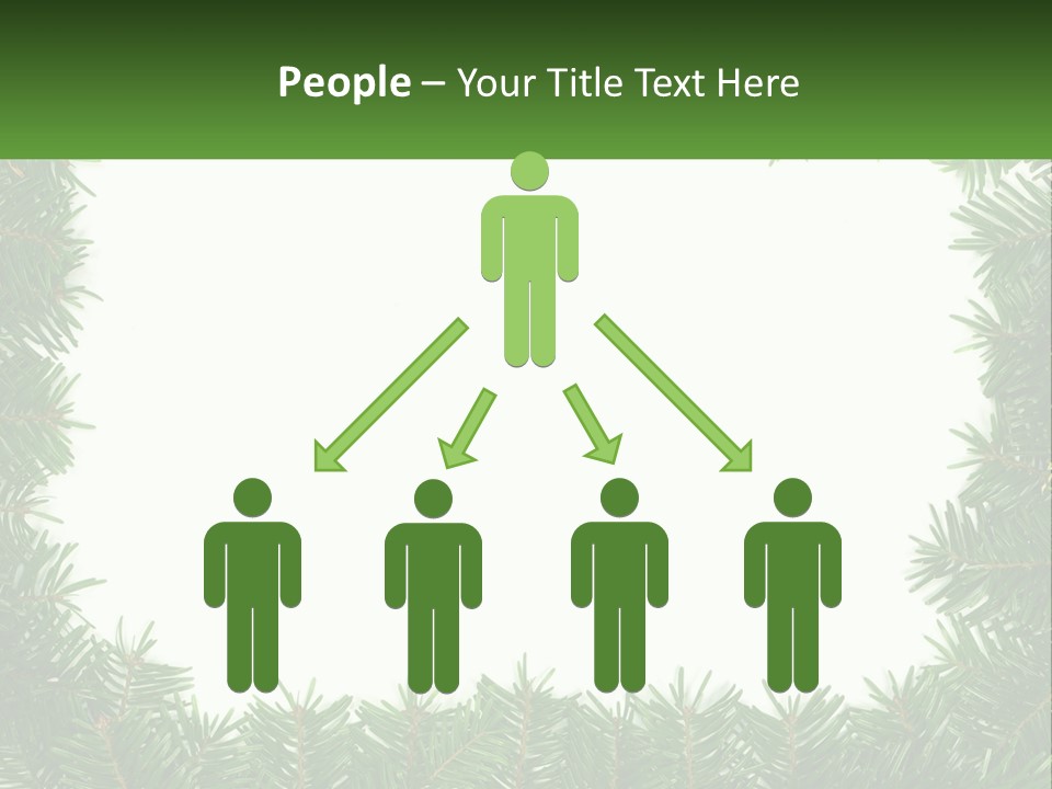 December Flora White PowerPoint Template