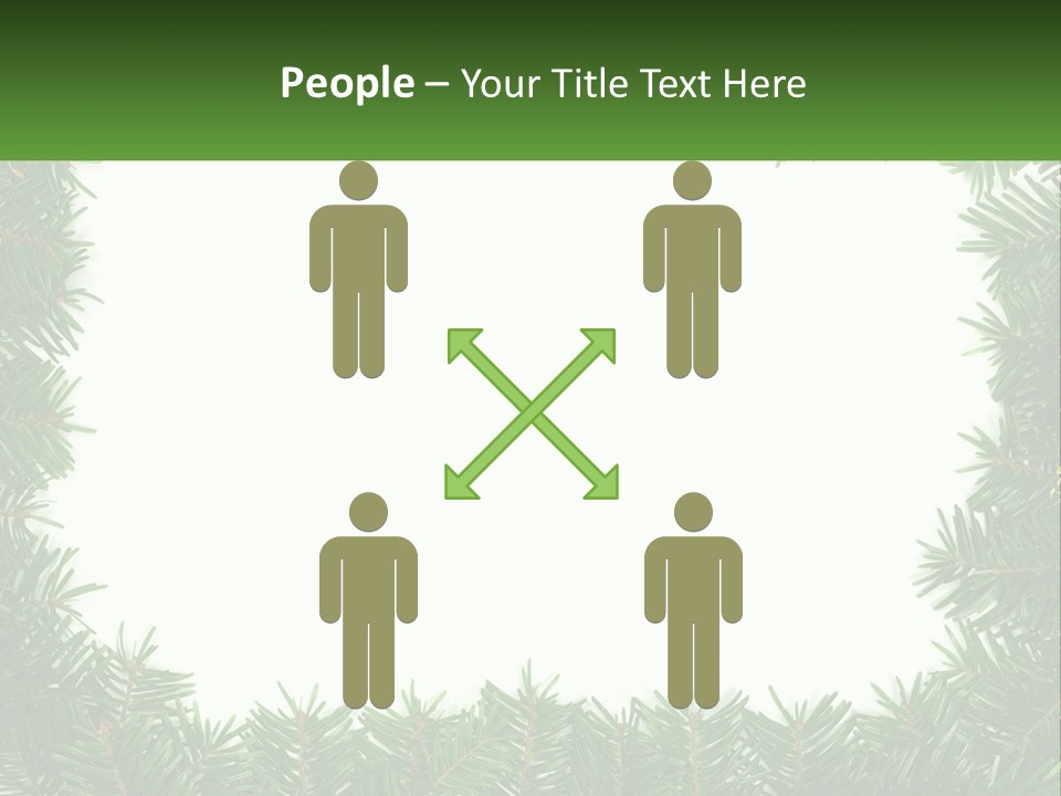 December Flora White PowerPoint Template