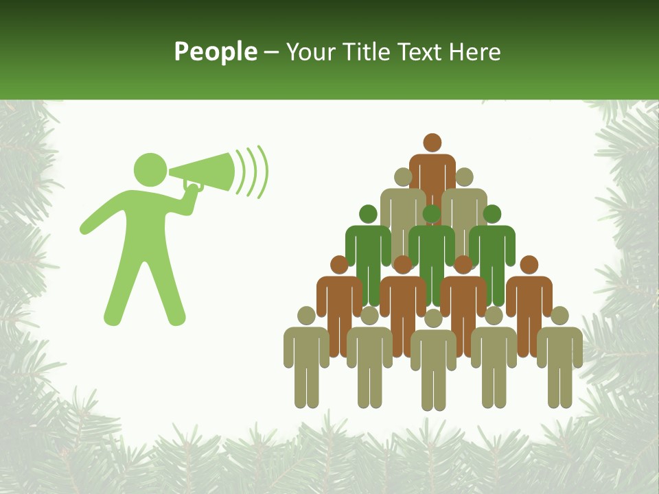 December Flora White PowerPoint Template