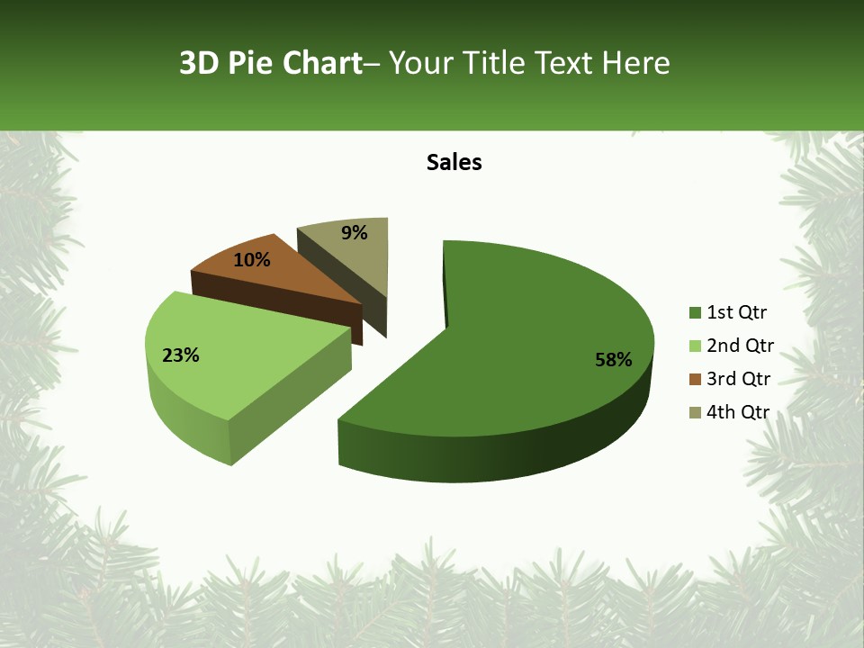 December Flora White PowerPoint Template