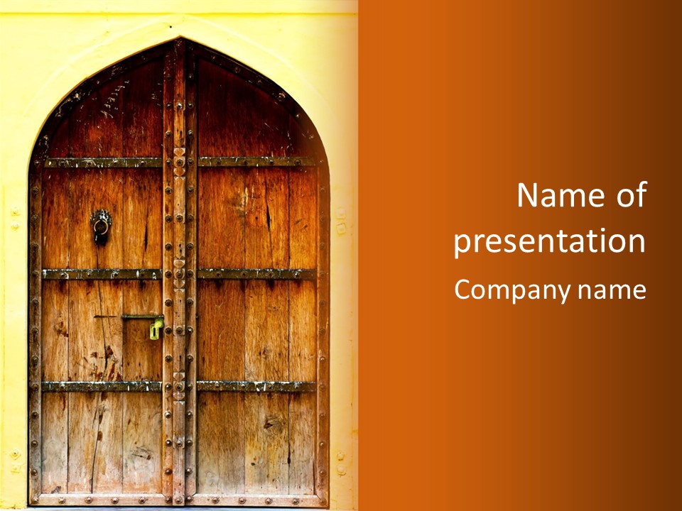 City Door Jaipur PowerPoint Template