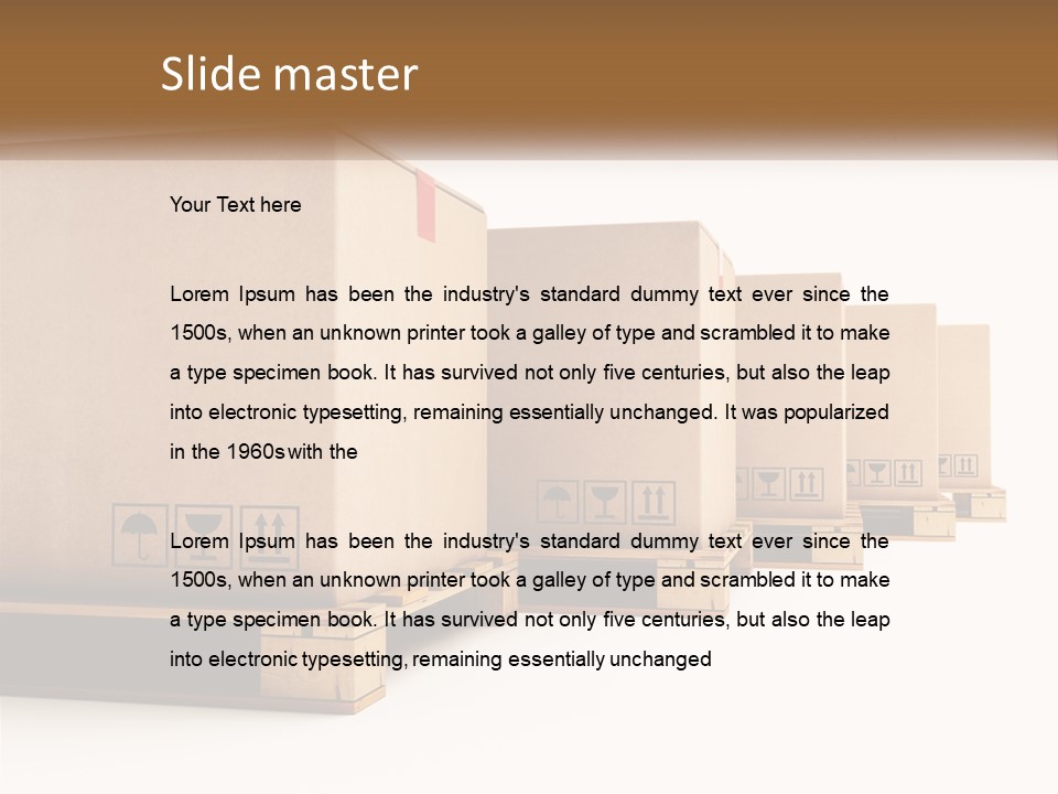 Empty Stack Boxboard PowerPoint Template