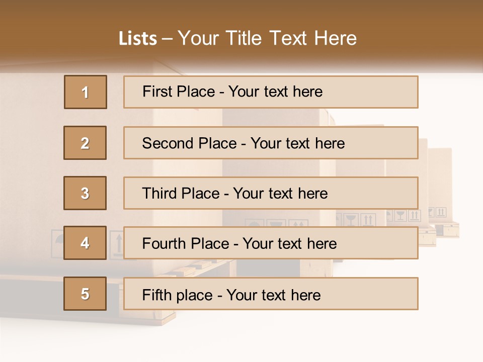 Empty Stack Boxboard PowerPoint Template