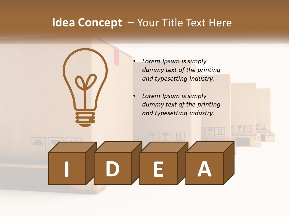 Empty Stack Boxboard PowerPoint Template