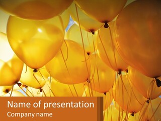 Balloon Helium Many PowerPoint Template