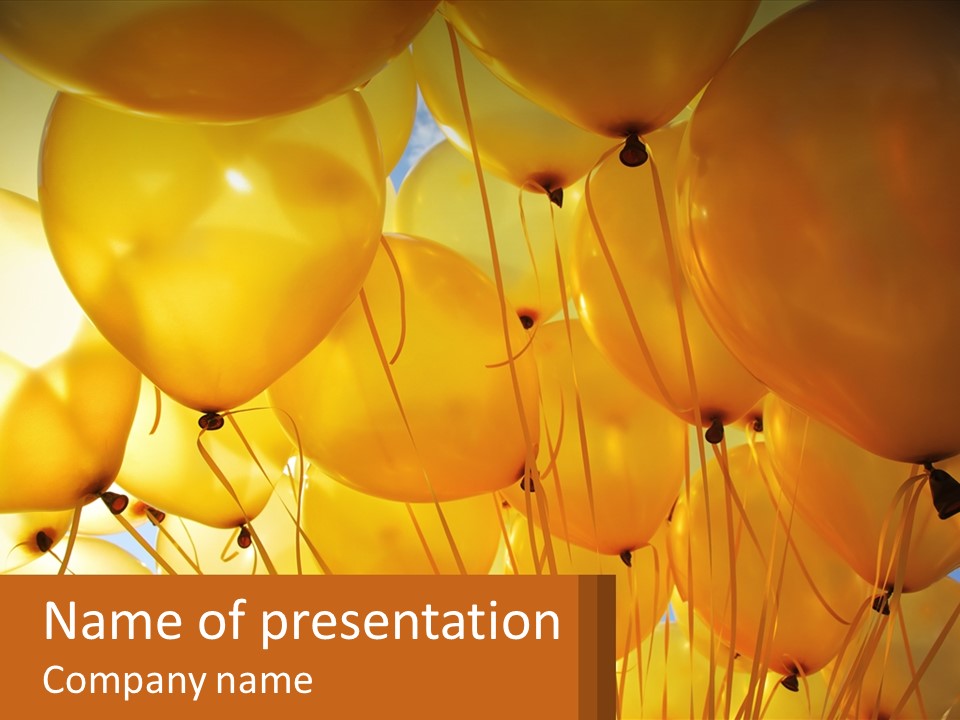 Balloon Helium Many PowerPoint Template