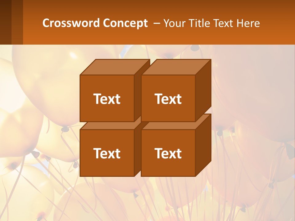 Balloon Helium Many PowerPoint Template